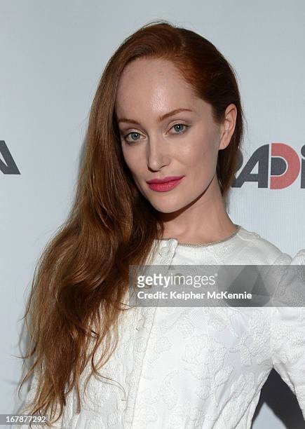 Actress Lotte Verbeek arrives for the Aftershock premiere at Mann Chinese 6 on May 1, 2013 in Los Angeles, California.