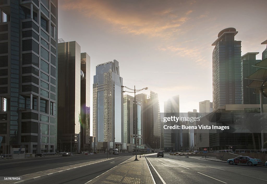 Modern buildings downtown Doha