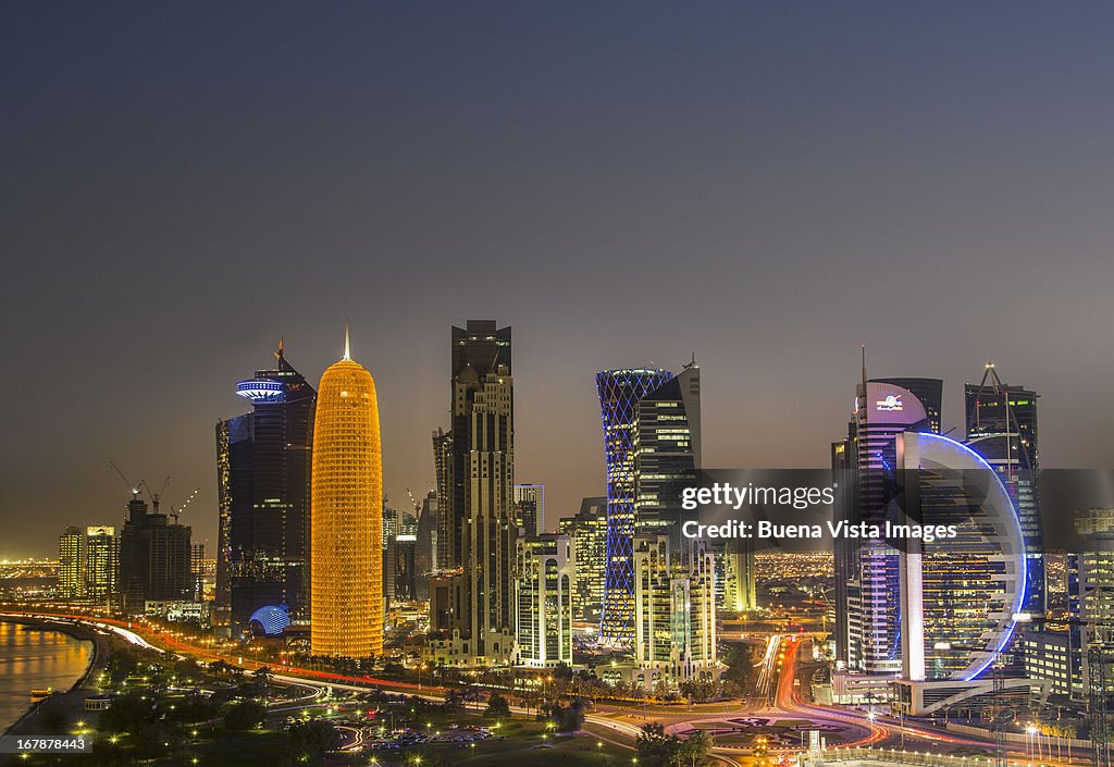 Modern buildings downtown Doha