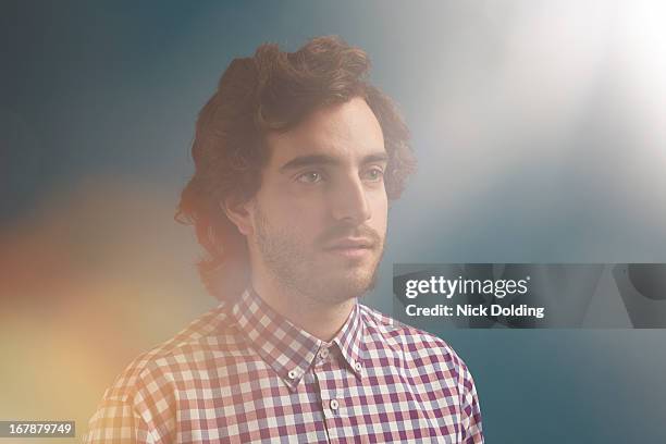 green portraits 0305 - man with white shirt stock pictures, royalty-free photos & images