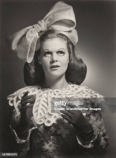 German singer Anja Silja as Olympia in "The Tales of Hoffmann " by Jacques Offenbach. Vienna State Opera. October, 16th 1966. Photograph by Atelier...