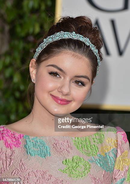 Actress Ariel Winter arrives at the 70th Annual Golden Globe Awards held at The Beverly Hilton Hotel on January 13, 2013 in Beverly Hills, California.