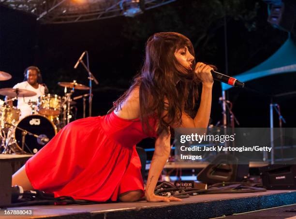 Spanish rapper Mala Rodriguez performs during the 13th Annual Latin Alternative Music Conference at Central Park SummerStage, New York, New York,...
