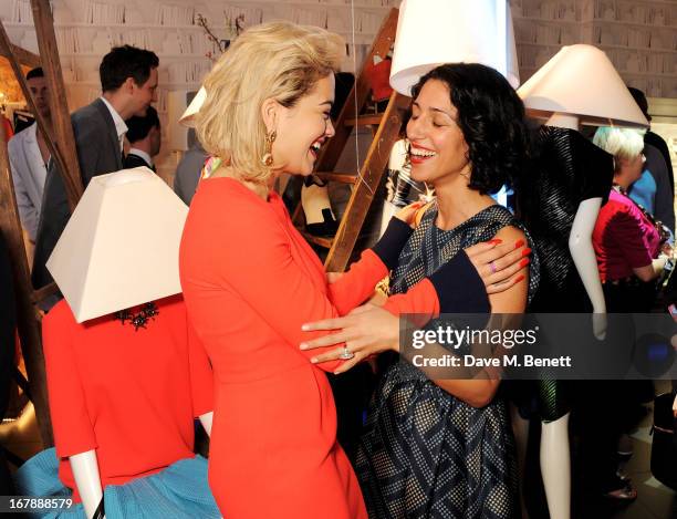 Rita Ora and Yasmin Sewell attend as Rita Ora launches the British Designers' Collection at Bicester Village on May 2, 2013 in Bicester, England.