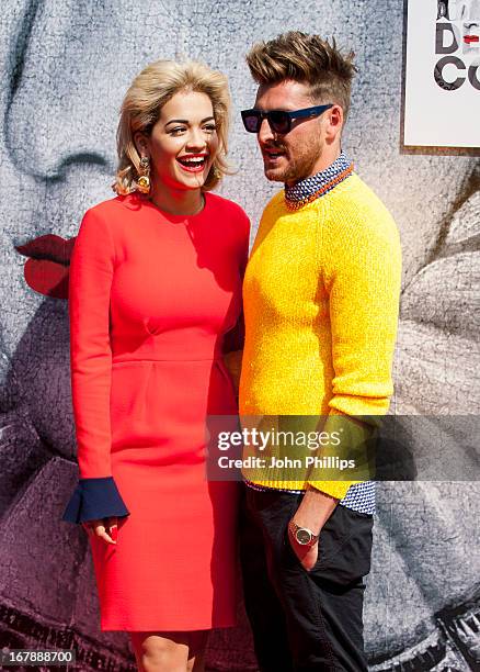 Rita Ora and Henry Holland attend temporary shop showcasing British fashion design at Bicester Village on May 2, 2013 in Bicester, England.