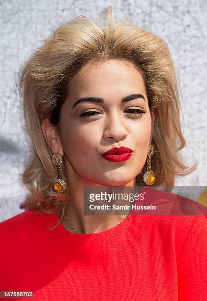 Rita Ora launches the British Designers' Collection at Bicester Village on May 2, 2013 in Bicester, England.