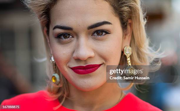 Rita Ora launches the British Designers' Collection at Bicester Village on May 2, 2013 in Bicester, England.