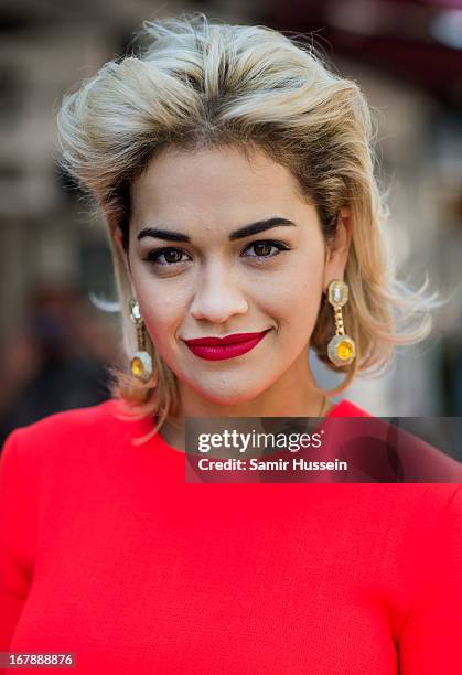 Rita Ora launches the British Designers' Collection at Bicester Village on May 2, 2013 in Bicester, England.