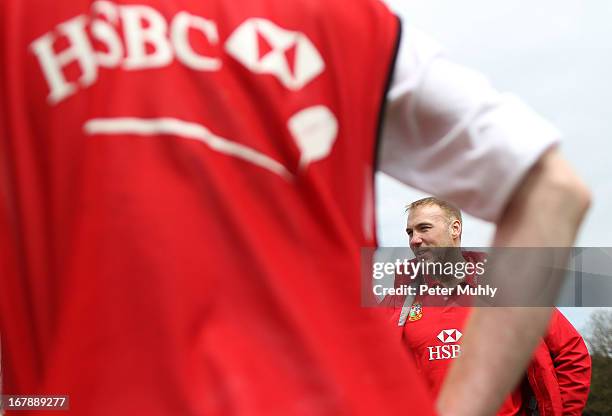 Ulster's Stephen Ferris coaches young people from the The Prince's Trust Fairbridge programme during an HSBC rugby event in the build-up to the 2013...