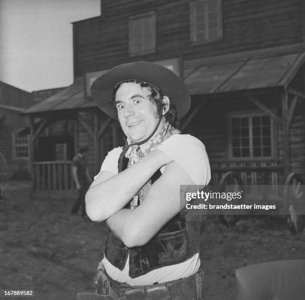 British actor Terry Jones on the set for >Monty Python's Fliegender Zirkus: Bloedeln für Deutschland<. Munich. 1971. Photograph by Leo-Heinz Hajek...