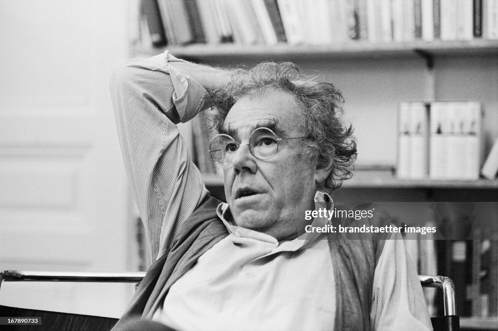 Austrian Publicist Guenther Nenning. 1984. Photographie By Nora Schuster.