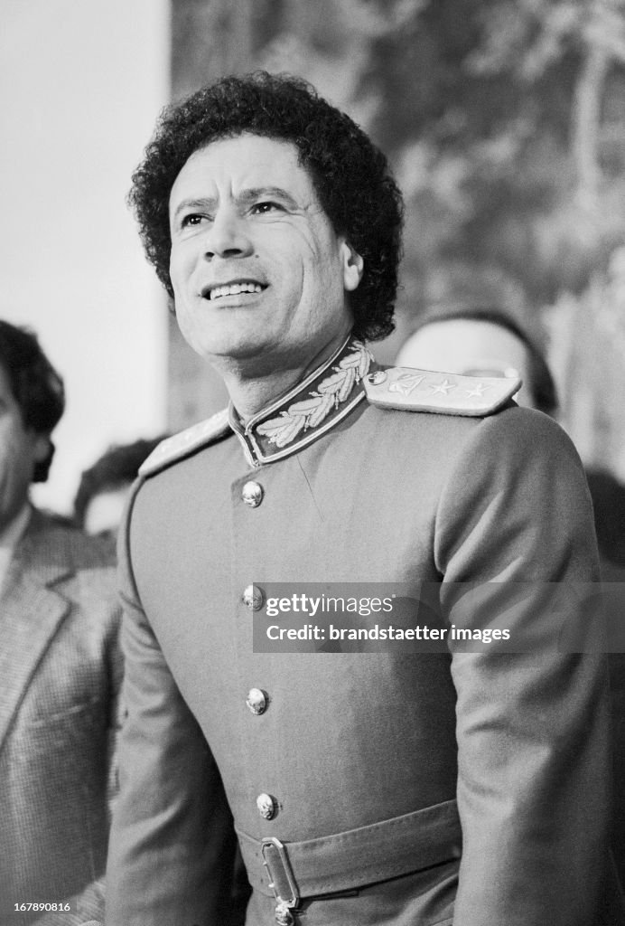 Qadaafi Libyan dictator Muammar al-Gaddafi at a press conference. Hotel... News ...