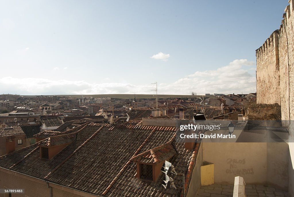 Roofs in Segovia (Spain)