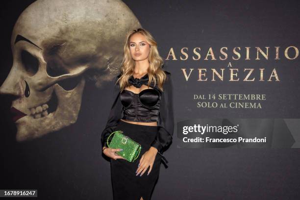 Stephanie Bellarte attends the Italian premiere of the movie "A Haunting In Venice " at Museo Bagatti Valsecchi on September 13, 2023 in Milan, Italy.