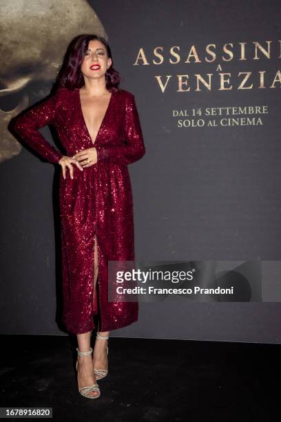Sabrina Musco attends the Italian premiere of the movie "A Haunting In Venice " at Museo Bagatti Valsecchi on September 13, 2023 in Milan, Italy.