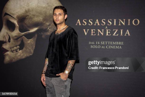 Amedeo Preziosi attends the Italian premiere of the movie "A Haunting In Venice " at Museo Bagatti Valsecchi on September 13, 2023 in Milan, Italy.