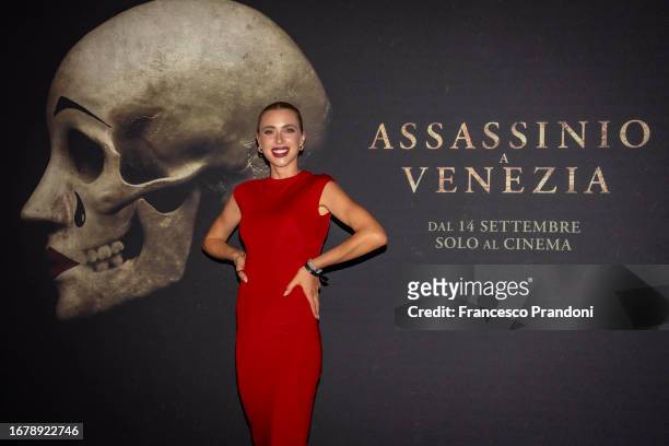 Jessica Brugali attends the Italian premiere of the movie "A Haunting In Venice " at Museo Bagatti Valsecchi on September 13, 2023 in Milan, Italy.