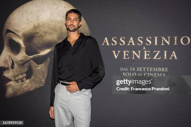 Rocco Toniolo attends the Italian premiere of the movie "A Haunting In Venice " at Museo Bagatti Valsecchi on September 13, 2023 in Milan, Italy.
