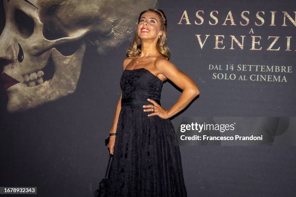 Sara Marinaccio attends the Italian premiere of the movie "A Haunting In Venice " at Museo Bagatti Valsecchi on September 13, 2023 in Milan, Italy.