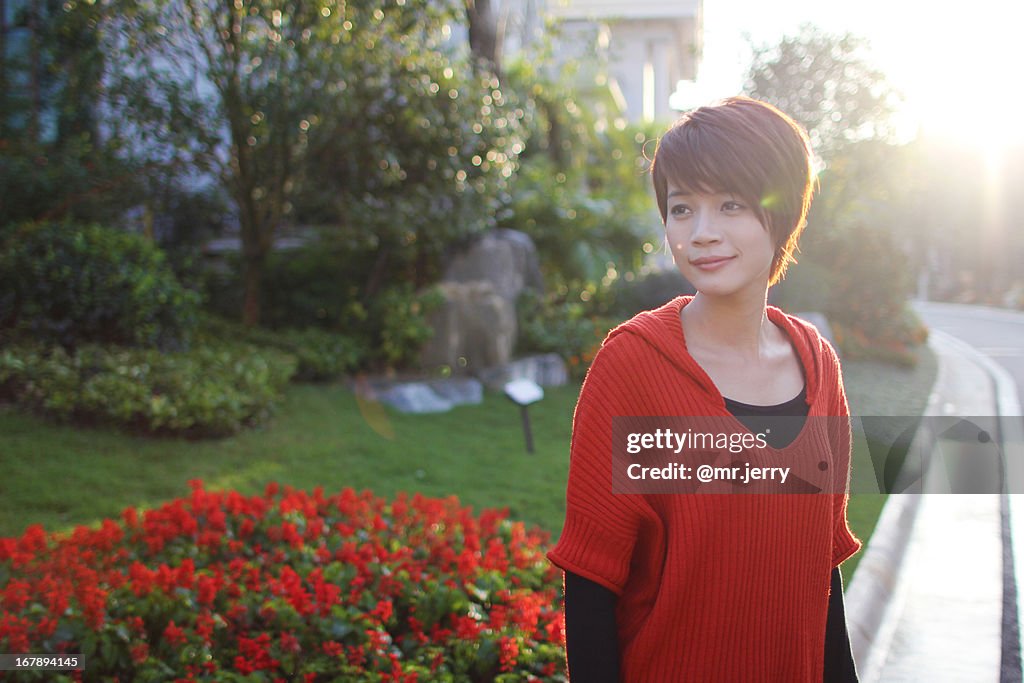 Young Woman in park