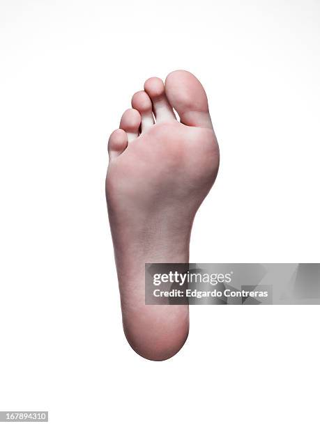 bare foot on white background - bare feet stock-fotos und bilder