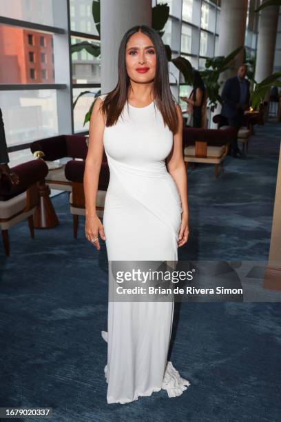 Salma Hayek attends the Meet and Greet with Salma Hayek and TIFF Board of Directors during the 2023 Toronto International Film Festival at TIFF Bell...