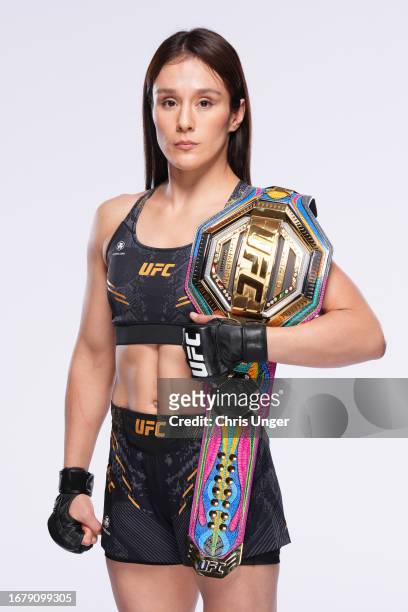 Alexa Grasso poses for a portrait during a UFC photo session on September 13, 2023 in Las Vegas, Nevada.