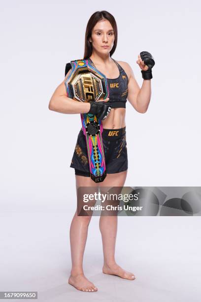 Alexa Grasso poses for a portrait during a UFC photo session on September 13, 2023 in Las Vegas, Nevada.