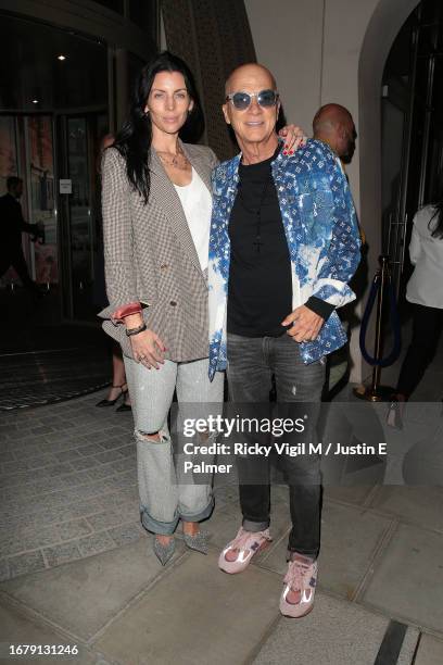 Liberty Ross and Jimmy Iovine seen attending the launch of LAVO, a new restaurant from TAO Group in Marylebone on September 13, 2023 in London,...