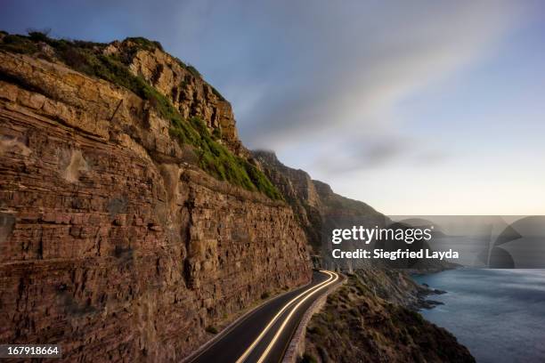 chapmans peak drive - sea road stock pictures, royalty-free photos & images