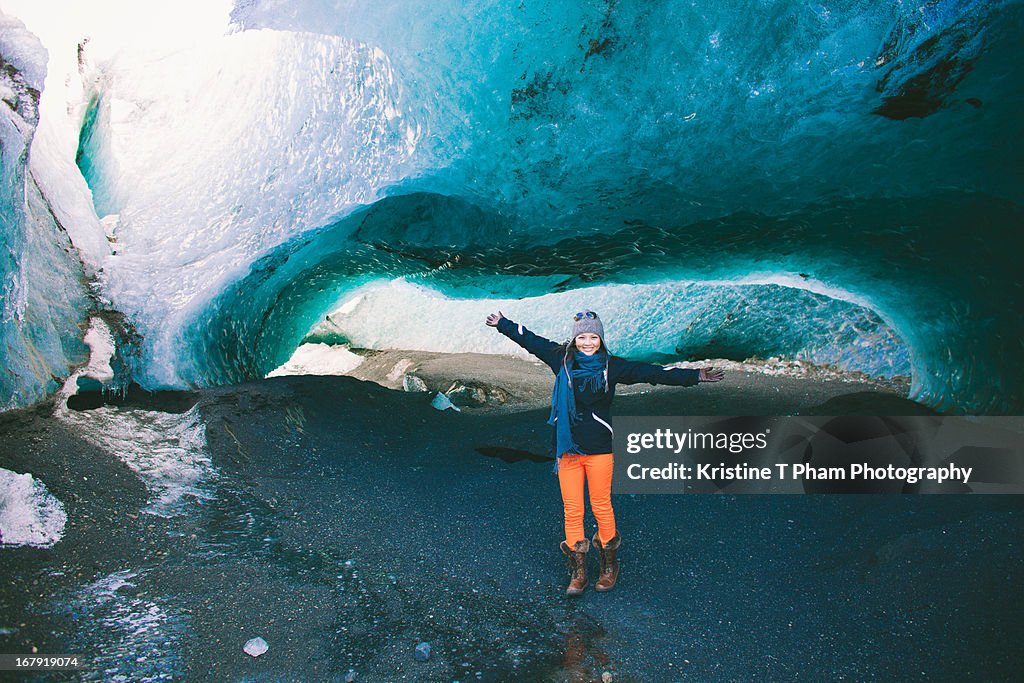 Ta da! I'm in an ice cave!