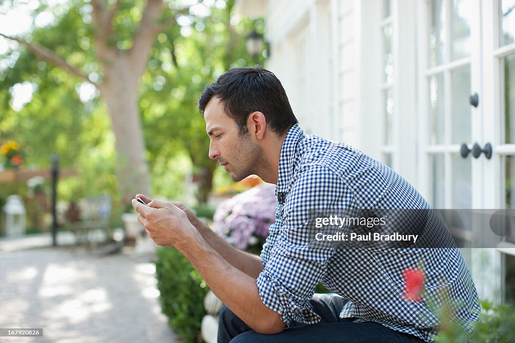 Man using cell phone