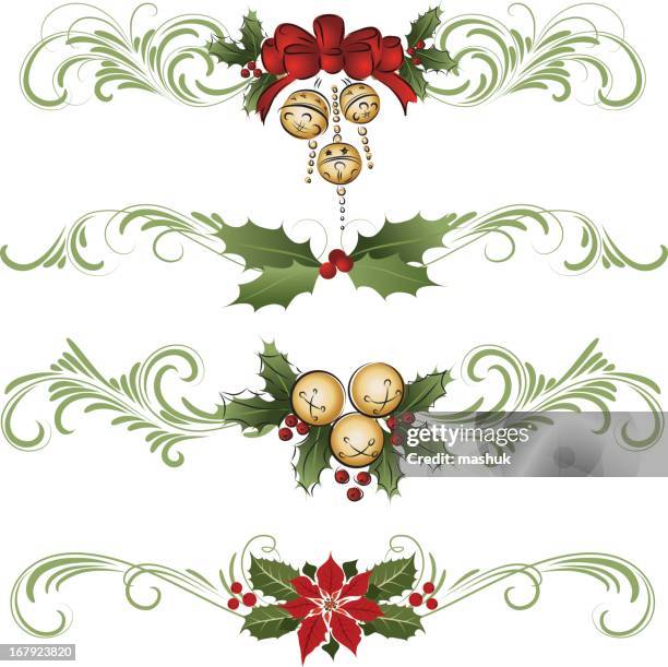christmas ornaments - bell vector stock illustrations