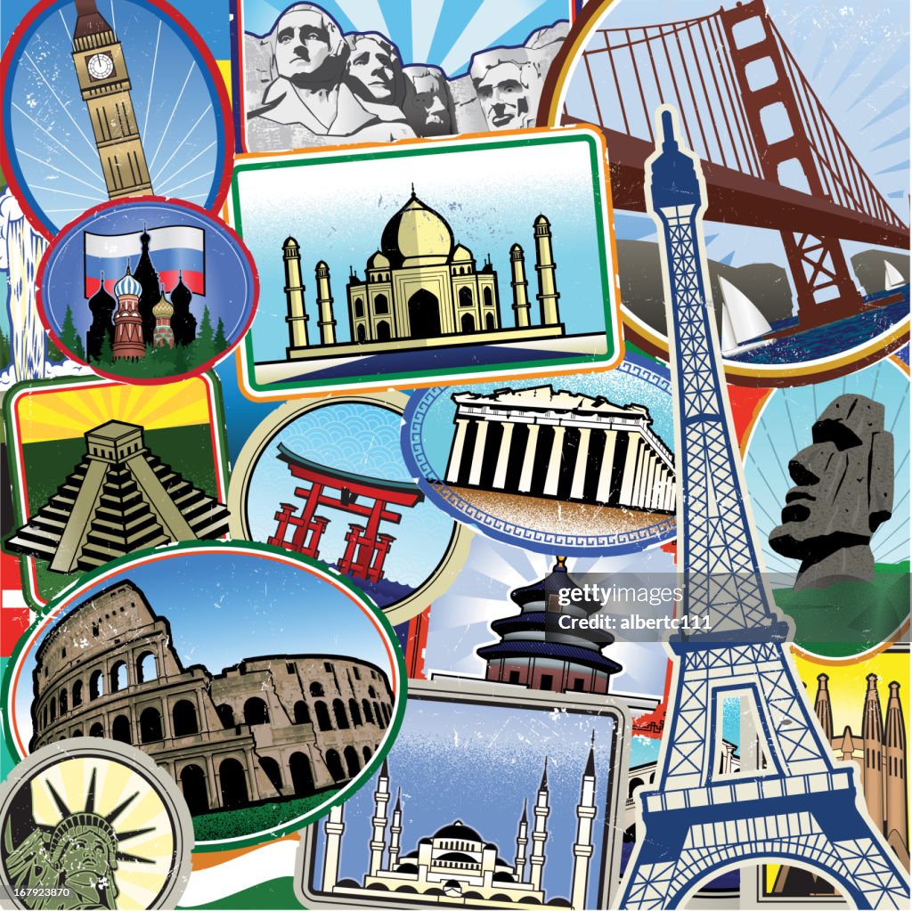 Ultra Travel Sticker Collage