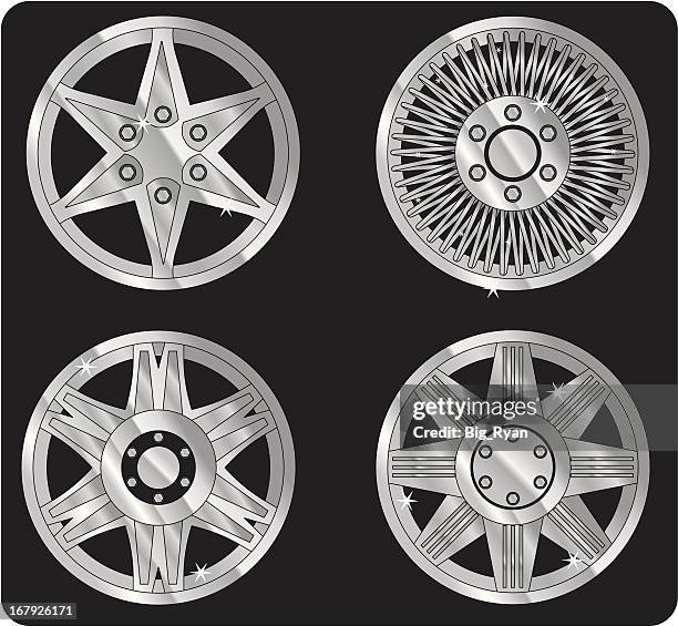 rims - wheel hub stock illustrations