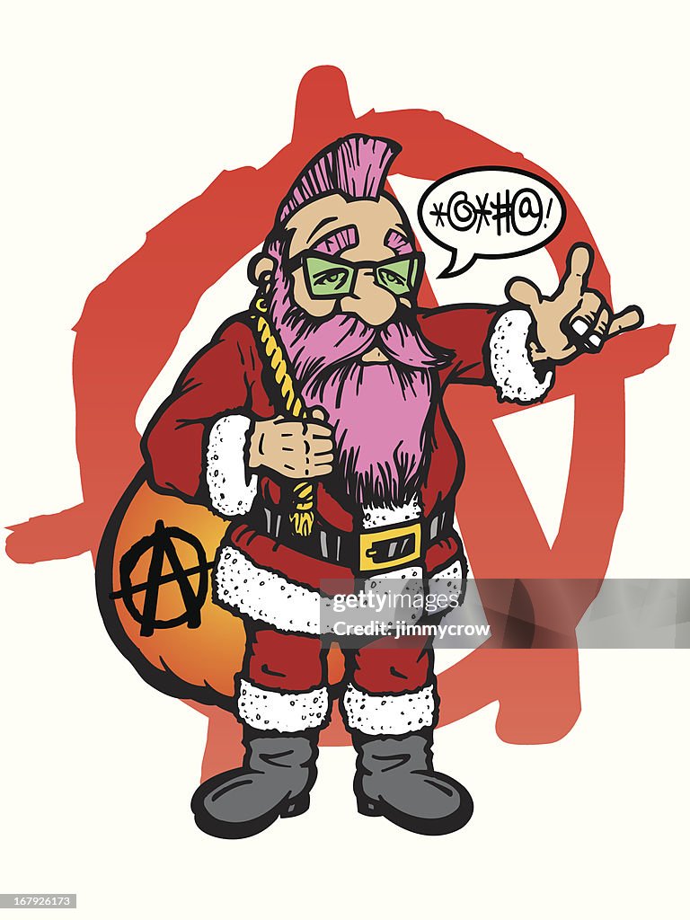 Punk rock santa claus