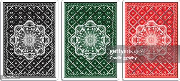 playing card design set ( backs) - playing card stock illustrations