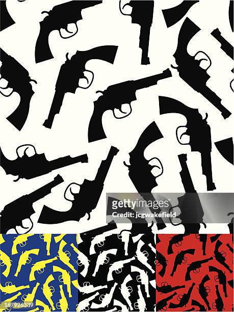 silhouette gun wallpaper - trigger warning stock illustrations