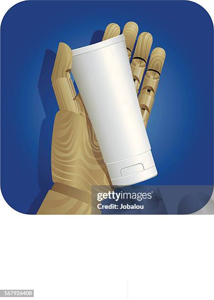 mannequin hand with packaging - prosthetic hand stock illustrations