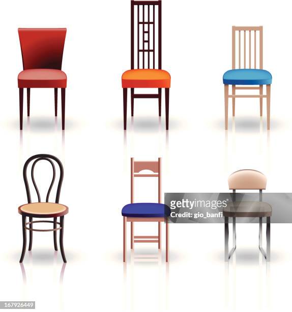 chairs - back of chair stock illustrations