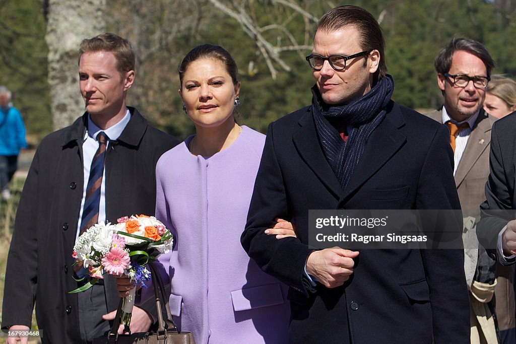Princess Victoria And Prince Daniel Of Sweden Visit Lacko Castle In Vastra Gotaland