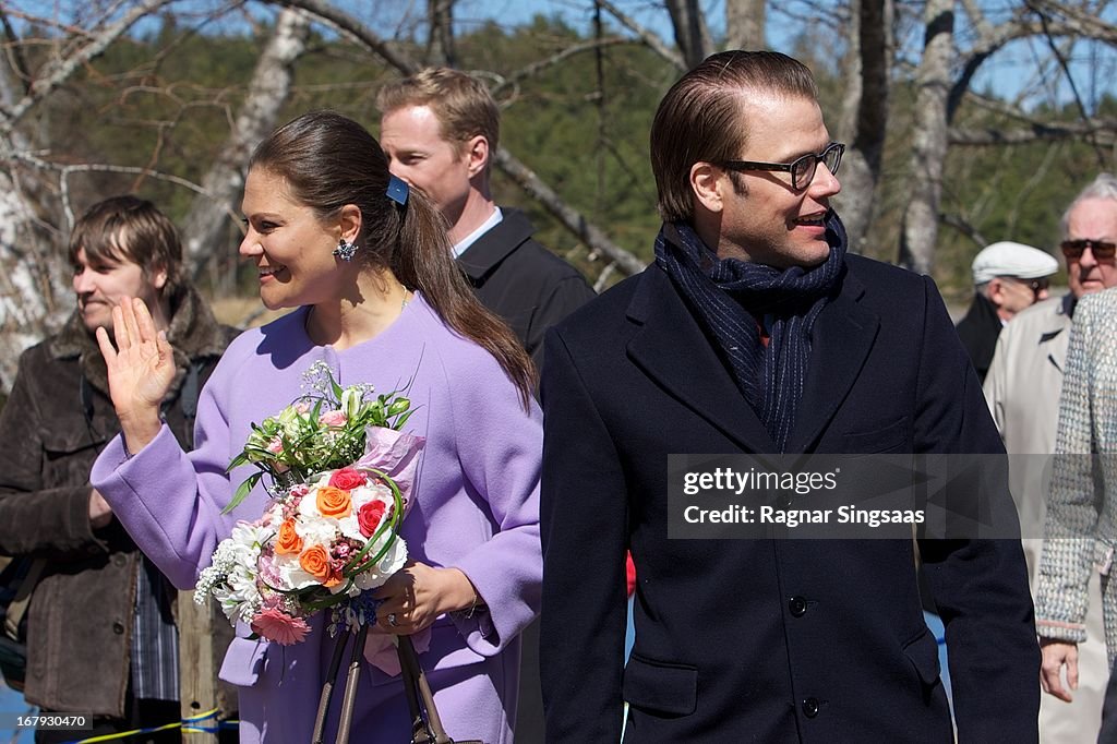 Princess Victoria And Prince Daniel Of Sweden Visit Lacko Castle In Vastra Gotaland