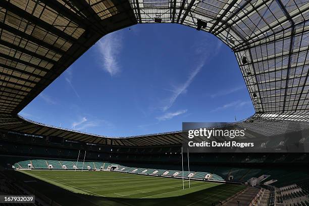 General view of Twickenham Stadium on May 2, 2013 in London, England.