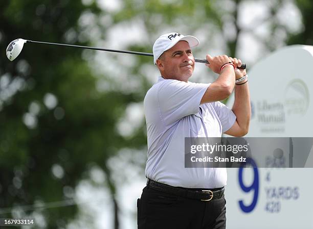 Rocco Mediate plays the ninth hole during the final round of the Legends Division at the Liberty Mutual Insurance Legends of Golf at The Westin...