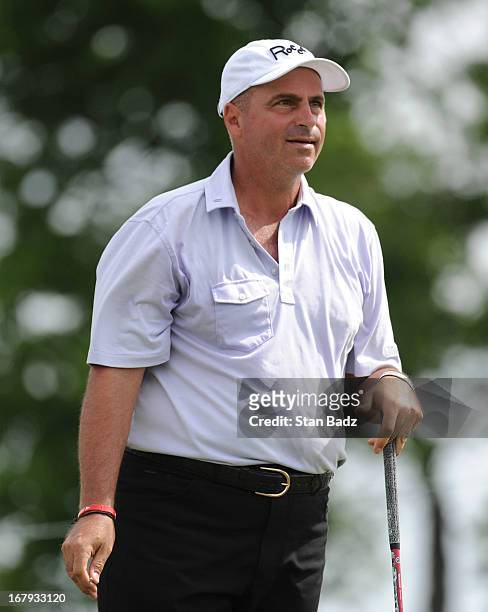 Rocco Mediate plays the ninth hole during the final round of the Legends Division at the Liberty Mutual Insurance Legends of Golf at The Westin...