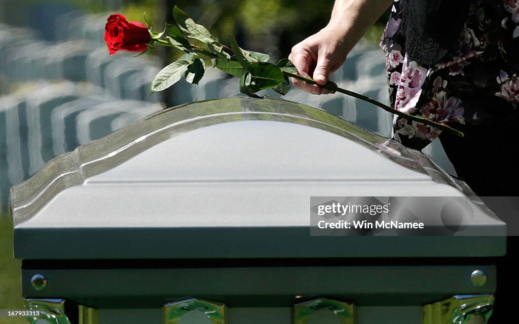 Arlington Cemetery Burial Service Held For 4 Missing Sailors From Vietnam War