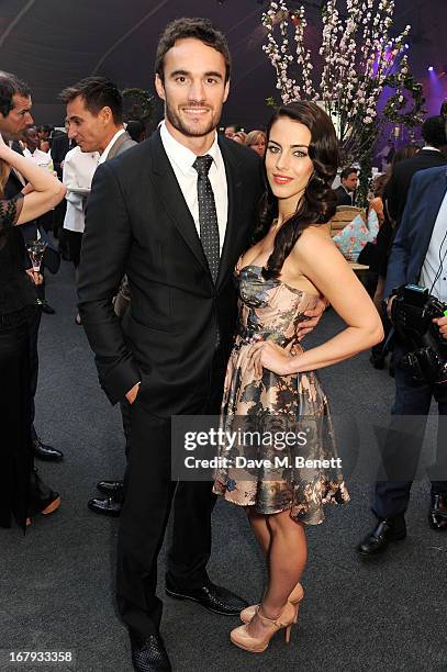 Thom Evans and Jessica Lowndes attend Gabrielle's Gala 2013 supported by Lorraine Schwartz at Battersea Power Station on May 2, 2013 in London,...