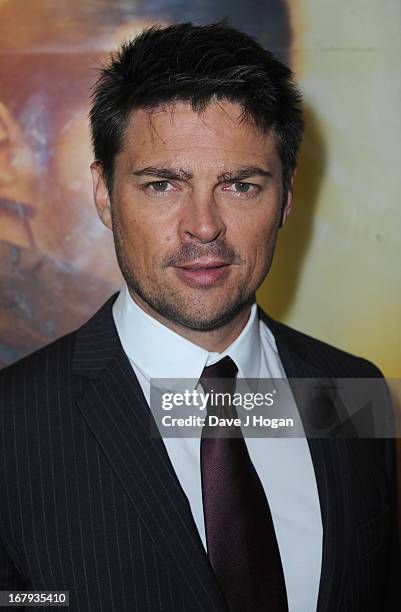 Actor Karl Urban attends the "Star Trek Into Darkness" UK Premiere at the Empire Leicester Square on May 2, 2013 in London, England.