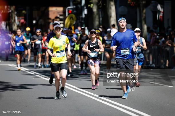 Participants take part during the 2023 Sydney Marathon on September 17, 2023 in Sydney, Australia.