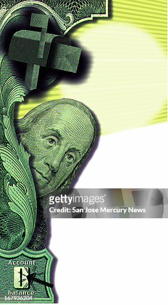 24p x 43p Brian Griffin color illustration shows elements of the hundred dollar bill, including Ben Franklin's face, with a mailbox in place of the...